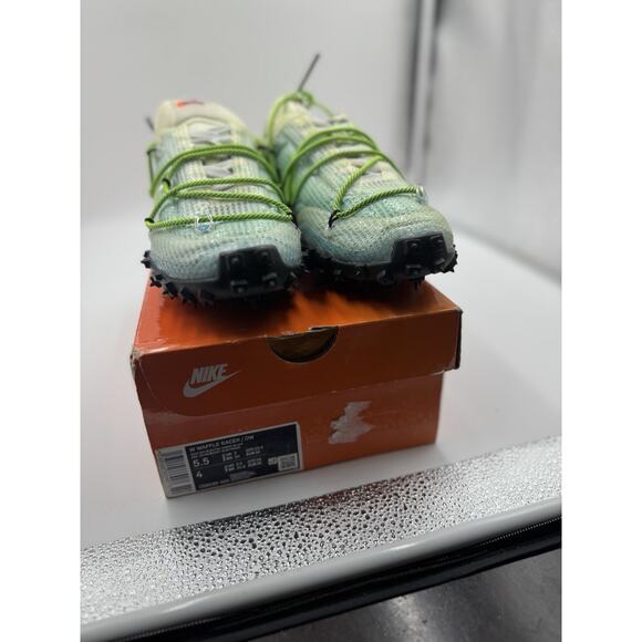 Size 5.5 - Nike Off-White x Waffle Racer Vivid Sky W BS739 - Picture 1 of 6